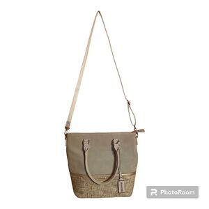 David Jones Paris Gray Purse Handbag Tote